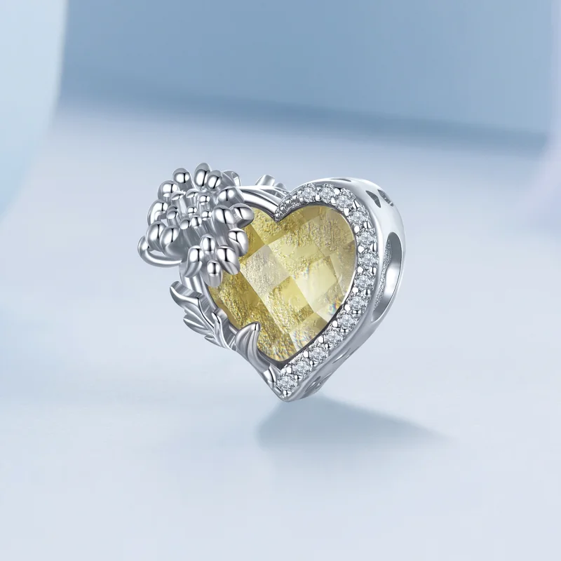 (image for) PANDORA Style November birthstone heart charm - BSC660-11 - View 2