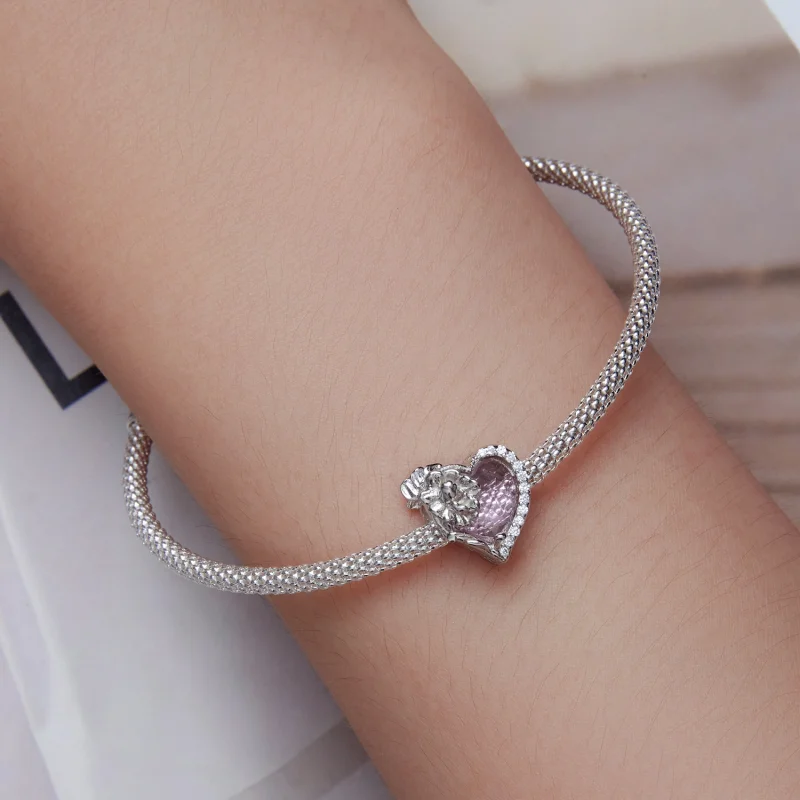 (image for) PANDORA Style October birthstone heart charm - BSC660-10 - View 6