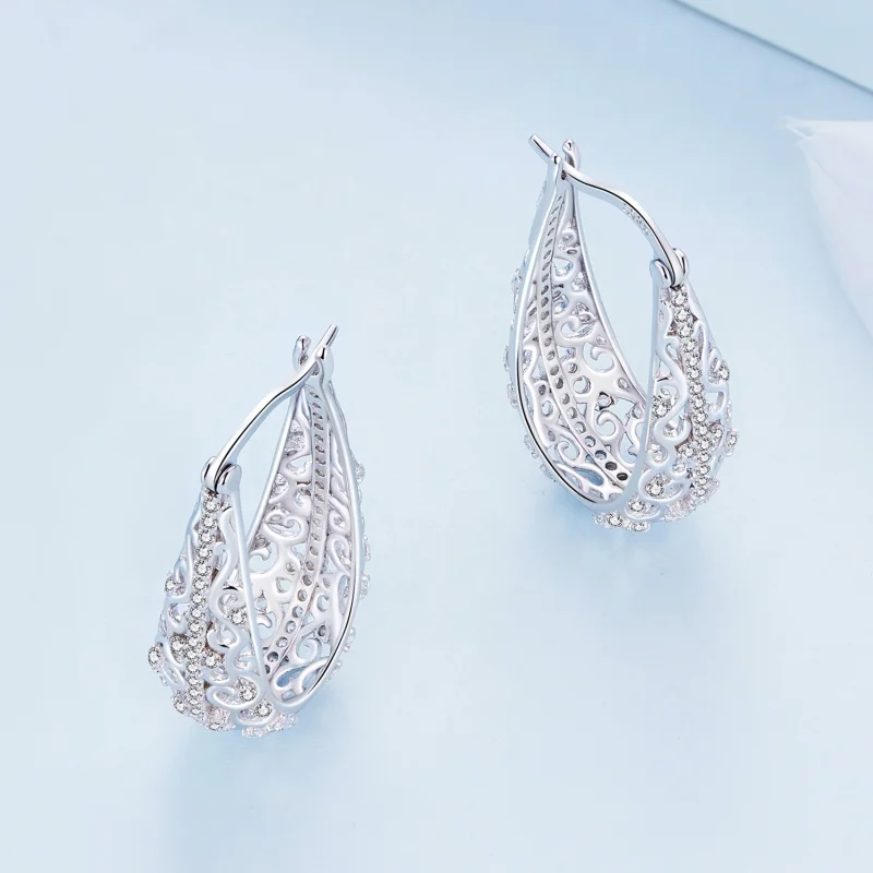 (image for) PANDORA Style Patterned earrings - BSE753 - View 3