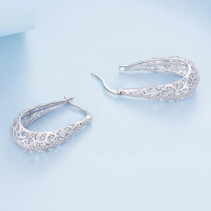 (image for) PANDORA Style Patterned earrings - BSE753 - View 4