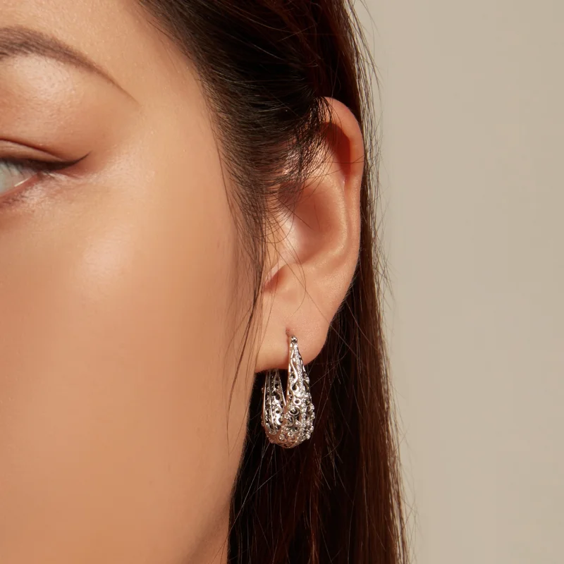 (image for) PANDORA Style Patterned earrings - BSE753 - View 5