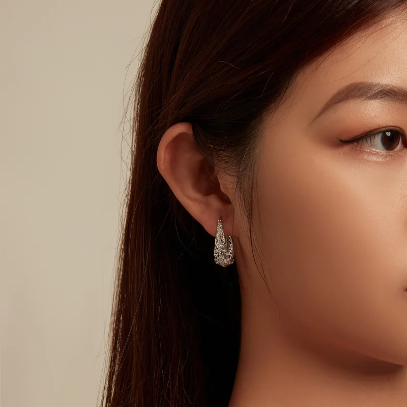 (image for) PANDORA Style Patterned earrings - BSE753 - View 7