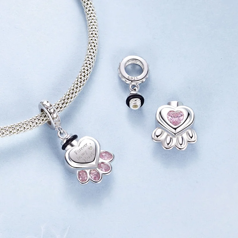 (image for) PANDORA Style Pet urn memorial box pendant - BSC1037 - View 4