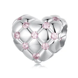 (image for) PANDORA Style Pink diamond heart beads - BSC1054