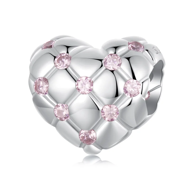 (image for) PANDORA Style Pink diamond heart beads - BSC1054 - Product Image