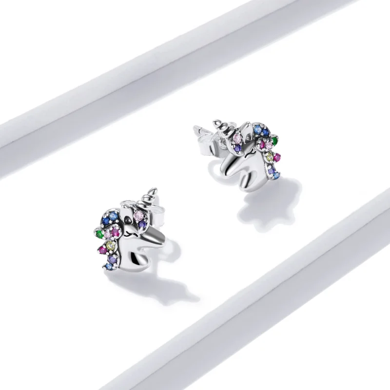 (image for) PANDORA Style Pointed Pony Stud - BSE496 - View 5