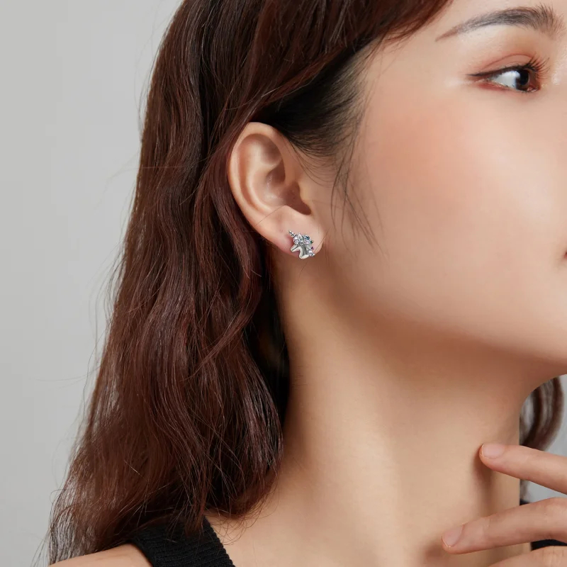 (image for) PANDORA Style Pointed Pony Stud - BSE496 - View 8