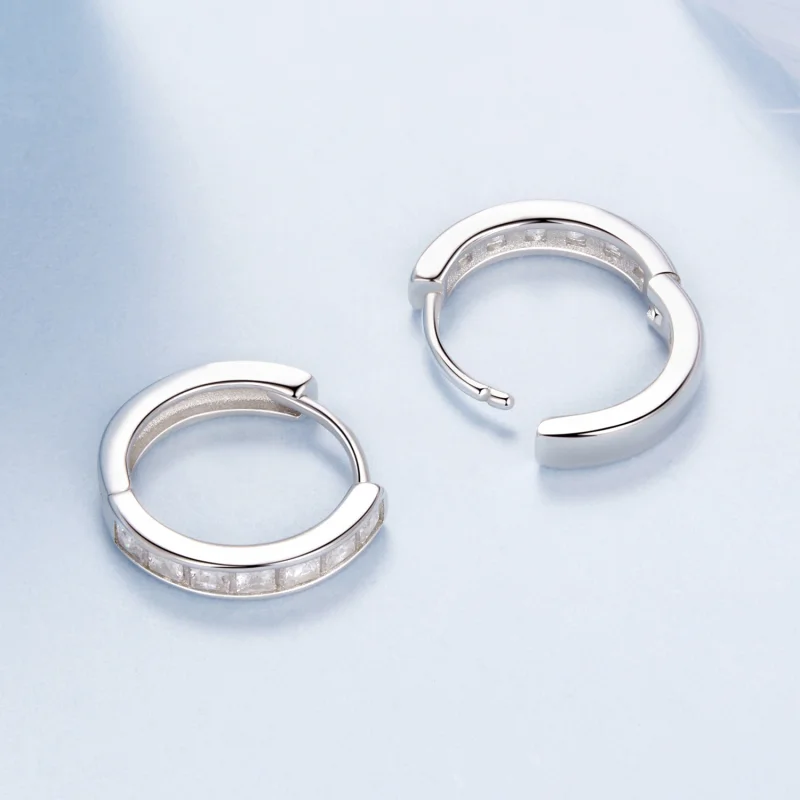 (image for) PANDORA Style Princess Square Sparkling Earrings - BSE1102 - View 3