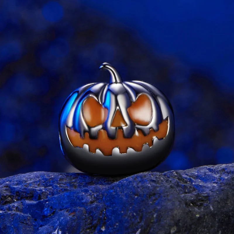(image for) PANDORA Style Pumpkin Lantern Beads - SCC2899 - View 2