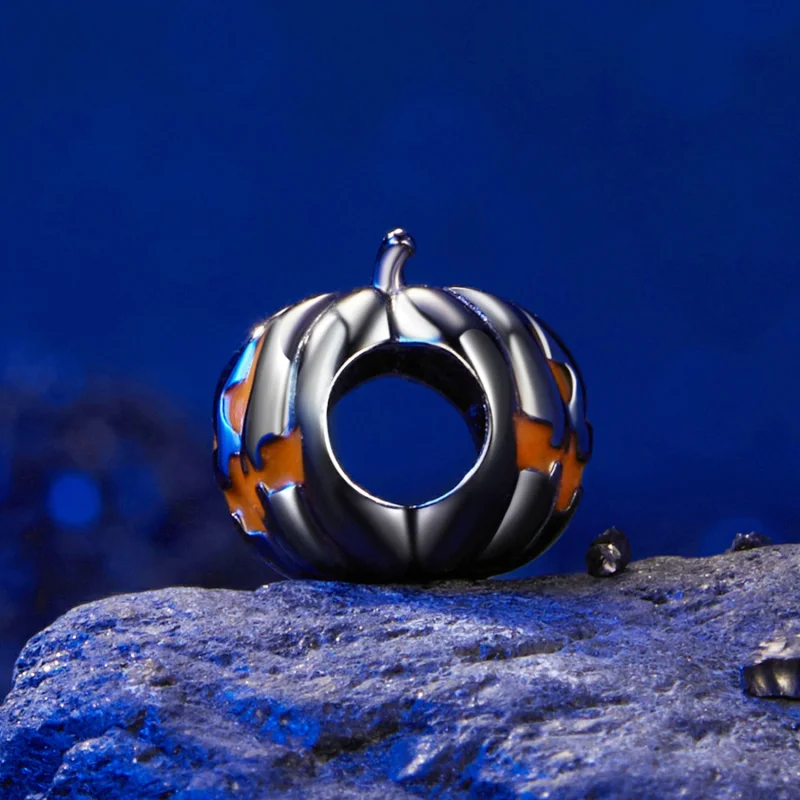 (image for) PANDORA Style Pumpkin Lantern Beads - SCC2899 - View 4