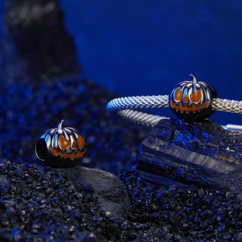 (image for) PANDORA Style Pumpkin Lantern Beads - SCC2899 - View 5