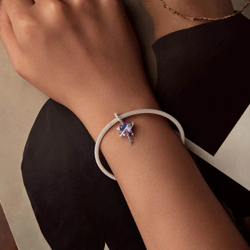 (image for) PANDORA Style Purple and pink gradient starry sky pendant - SCC2825 - View 5