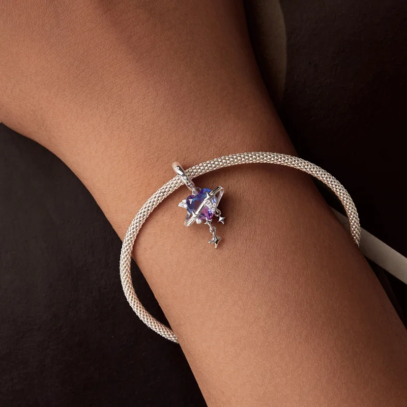 (image for) PANDORA Style Purple and pink gradient starry sky pendant - SCC2825 - View 6