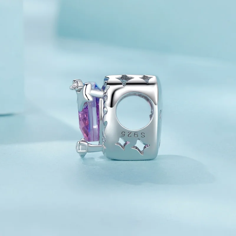 (image for) PANDORA Style Purple pink gradient heart Charm - SCC2824 - View 3