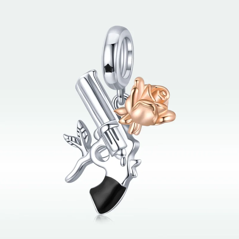 (image for) PANDORA Style Rose Pistol Dangle - BSC470 - View 3