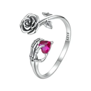 (image for) PANDORA Style Rose Skeleton Hand Open Ring - BSR606-E