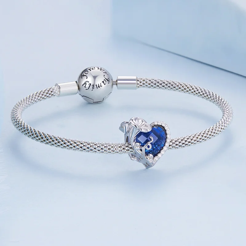 (image for) PANDORA Style September birthstone heart charm - BSC660-9 - View 4