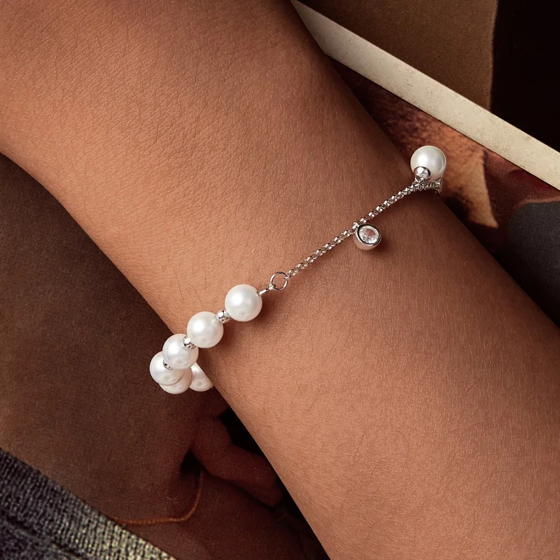 (image for) PANDORA Style Shell Bead Tassel Bracelet - BSB189 - View 3