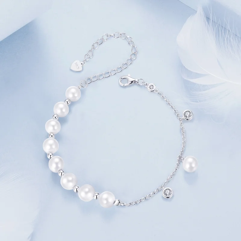 (image for) PANDORA Style Shell Bead Tassel Bracelet - BSB189 - View 4