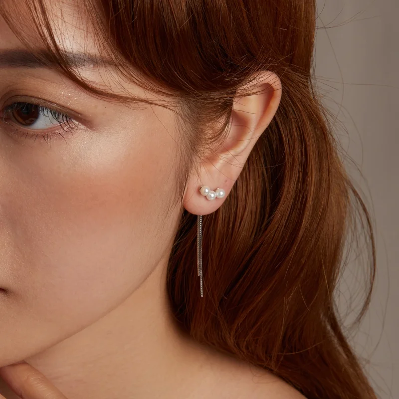 (image for) PANDORA Style Shell Pearl Tassel Earrings - SCE1777 - View 9