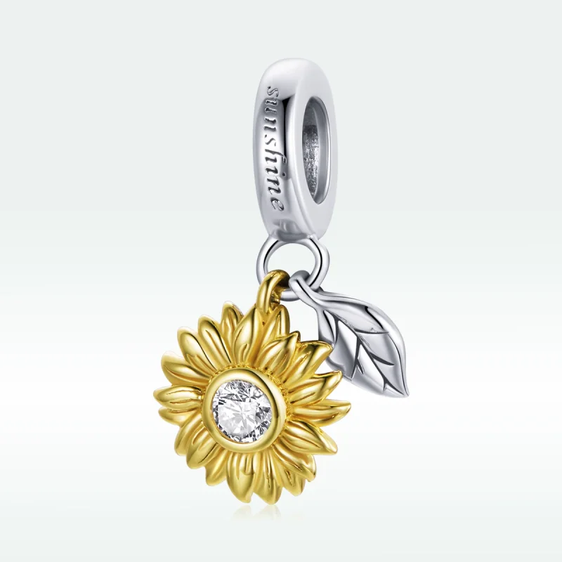 (image for) PANDORA Style Shining sunflower Dangle - BSC462 - View 3