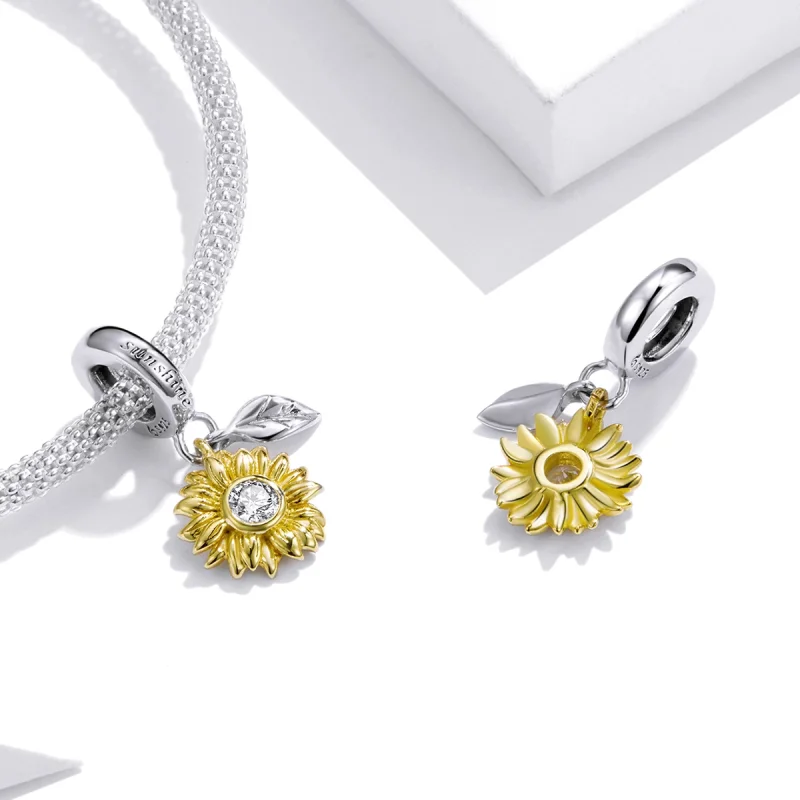 (image for) PANDORA Style Shining sunflower Dangle - BSC462 - View 4