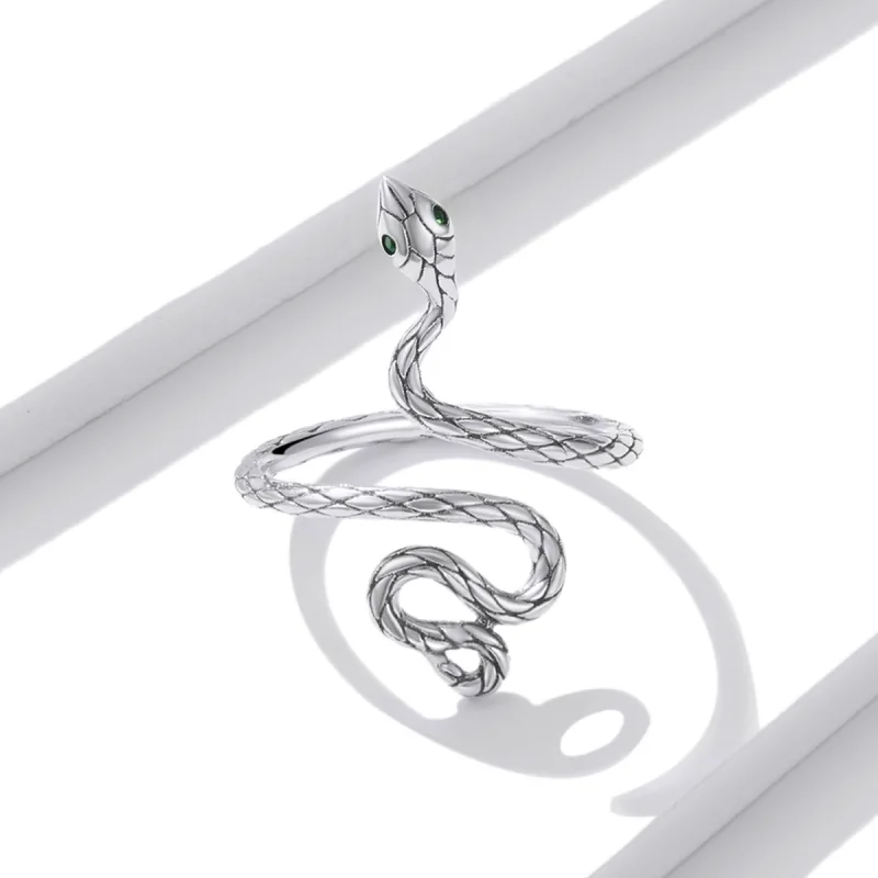 (image for) PANDORA Style Silver Snake Open Ring - BSR199 - View 2