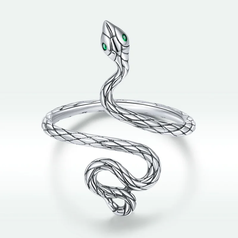 (image for) PANDORA Style Silver Snake Open Ring - BSR199 - View 3