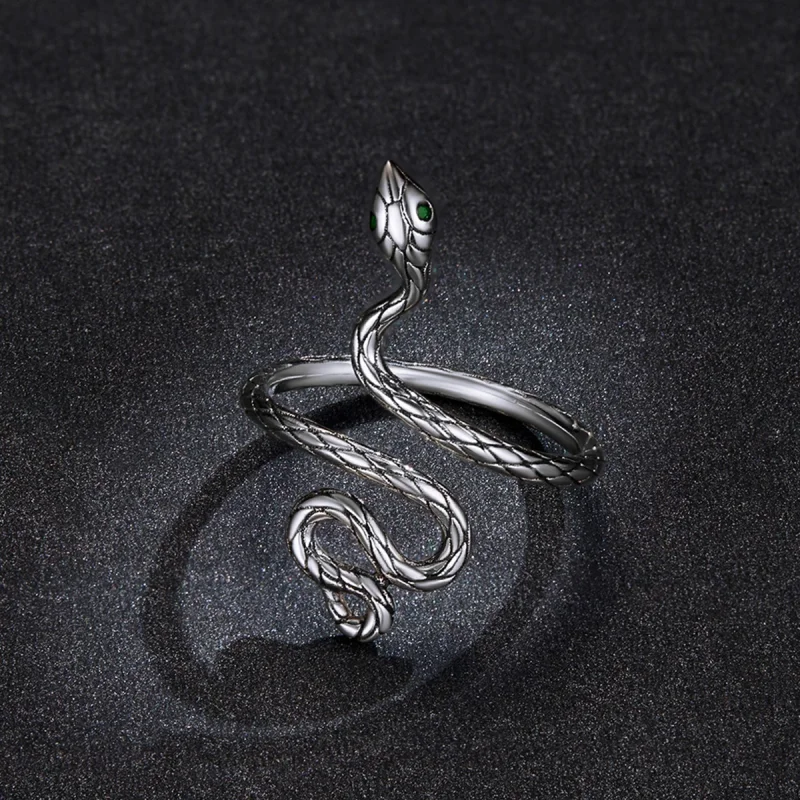 (image for) PANDORA Style Silver Snake Open Ring - BSR199 - View 5