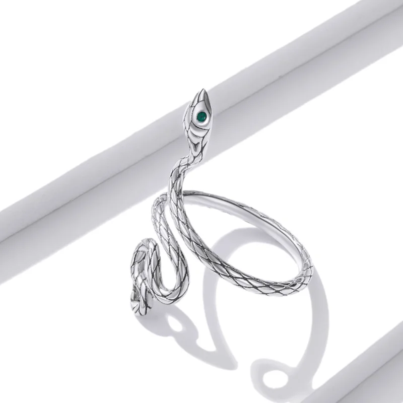 (image for) PANDORA Style Silver Snake Open Ring - BSR199 - View 9