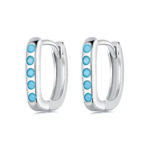 (image for) PANDORA Style Simple turquoise earrings - BSE1084-BU