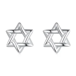 (image for) PANDORA Style Six-pointed star earrings - SCE1809