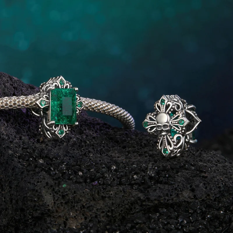 (image for) PANDORA Style Skull Cross Beads - BSC1063 - View 4