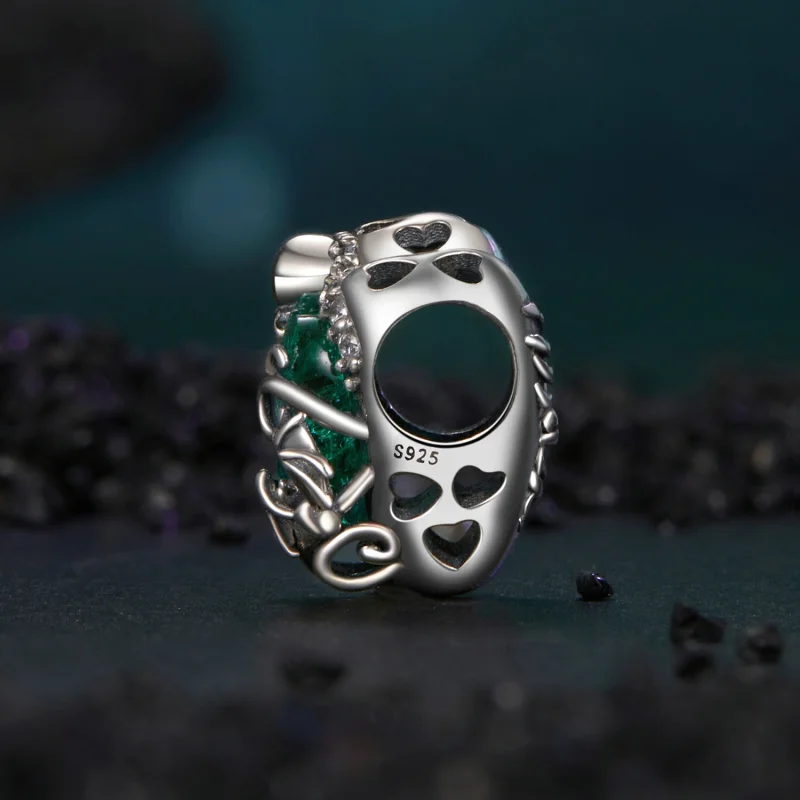 (image for) PANDORA Style Skull Heart Beads - BSC1064 - View 3