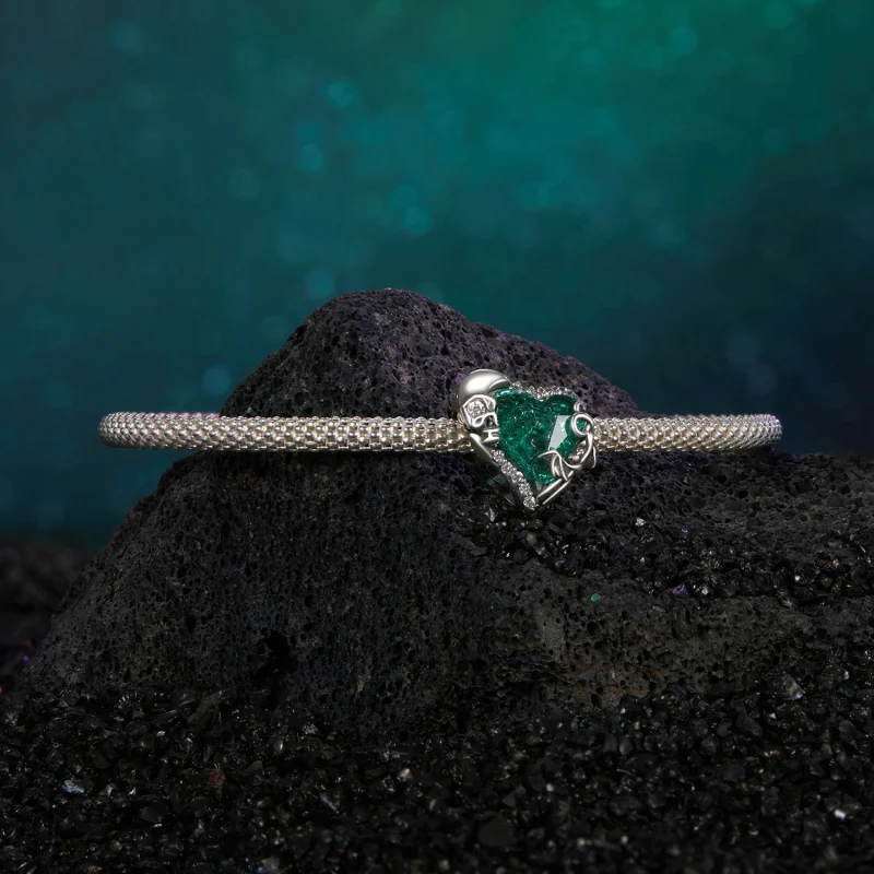 (image for) PANDORA Style Skull Heart Beads - BSC1064 - View 5