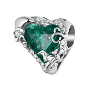 (image for) PANDORA Style Skull Heart Beads - BSC1064