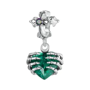 (image for) PANDORA Style Skull Heart Pendant - BSC1061