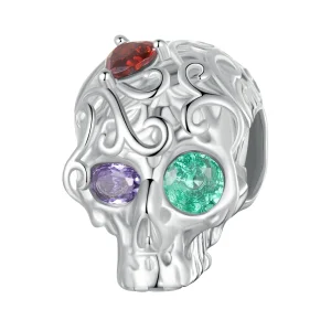 (image for) PANDORA Style Skull with floral pattern Charm - SCC2893