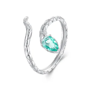 (image for) PANDORA Style Small green snake Open Ring - SCR1057-E