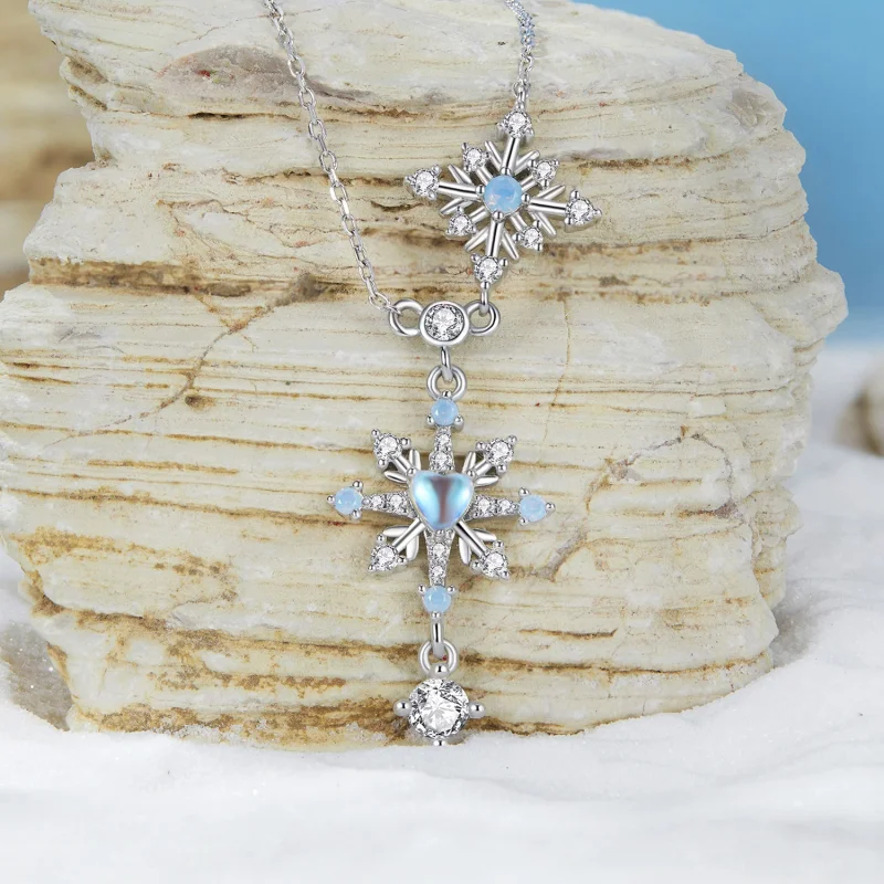(image for) PANDORA Style Snowflake Necklace - BSN364 - View 3
