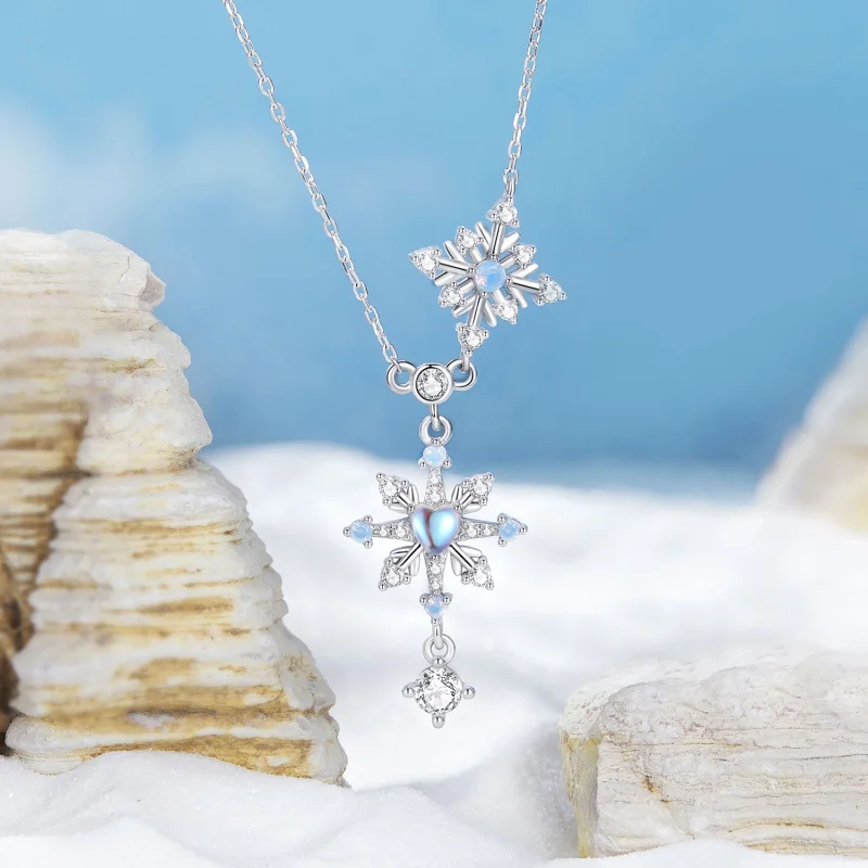(image for) PANDORA Style Snowflake Necklace - BSN364 - View 4