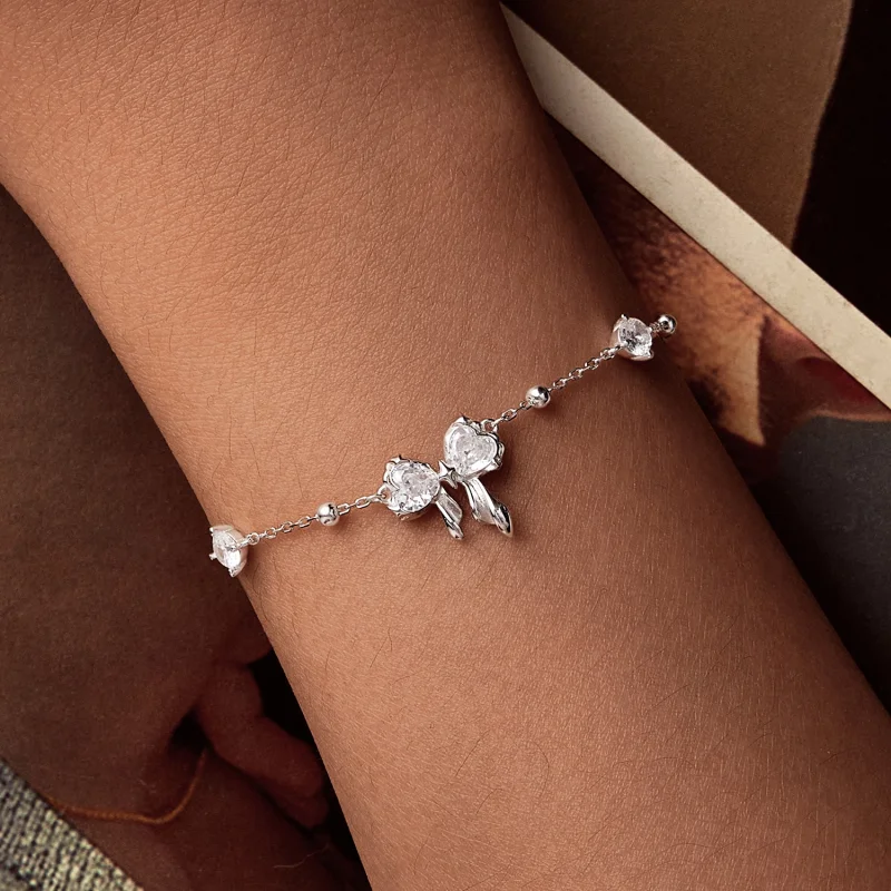 (image for) PANDORA Style Sparkling Bow Bracelet - BSB188 - View 3