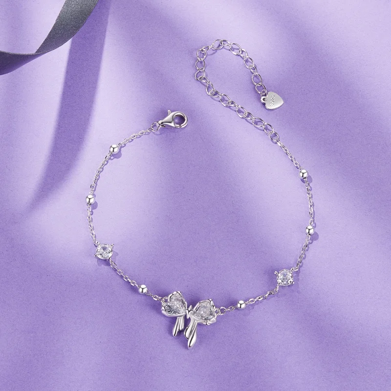(image for) PANDORA Style Sparkling Bow Bracelet - BSB188 - View 2