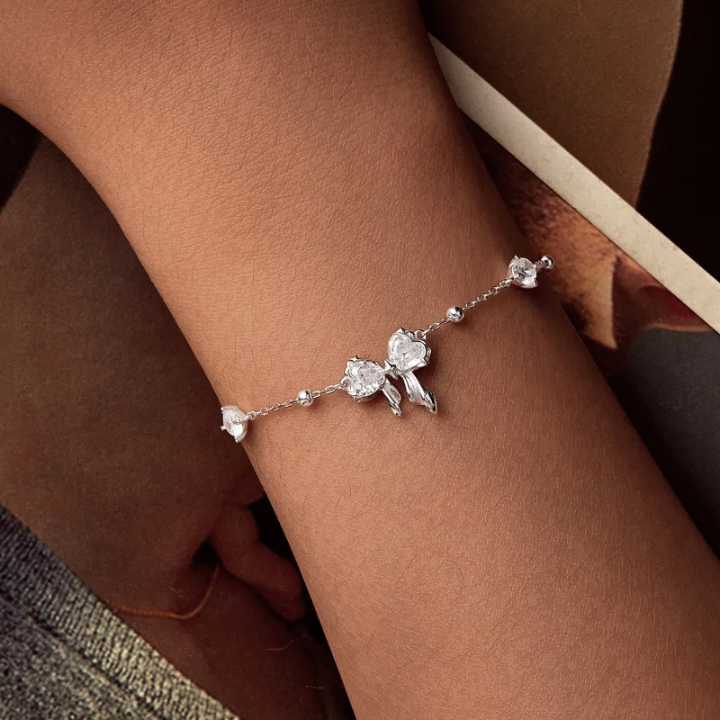 (image for) PANDORA Style Sparkling Bow Bracelet - BSB188 - View 5