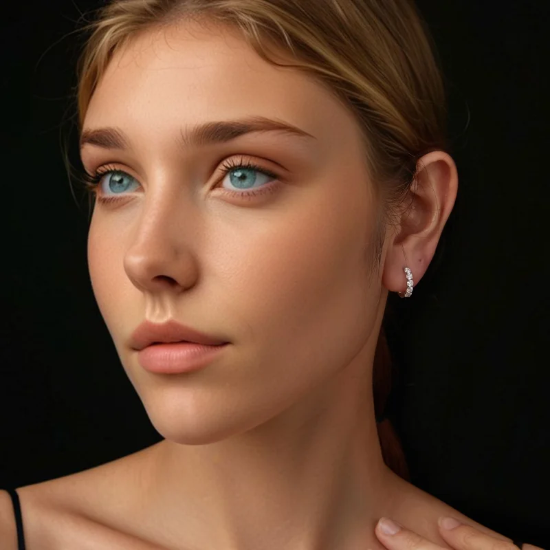 (image for) PANDORA Style Sparkling earrings (one certificate) - MSE069 - View 7