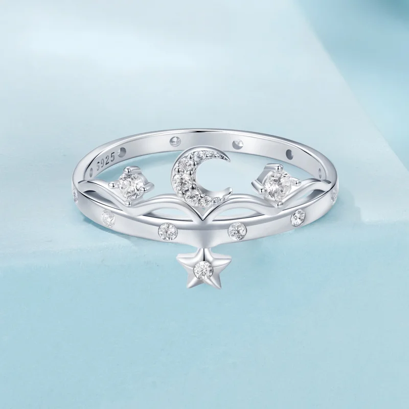 (image for) PANDORA Style Star and Moon Ring - SCR1046 - View 3