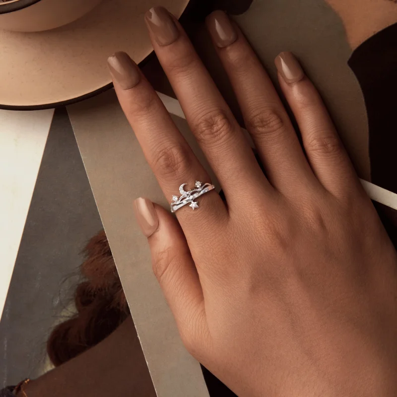 (image for) PANDORA Style Star and Moon Ring - SCR1046 - View 4