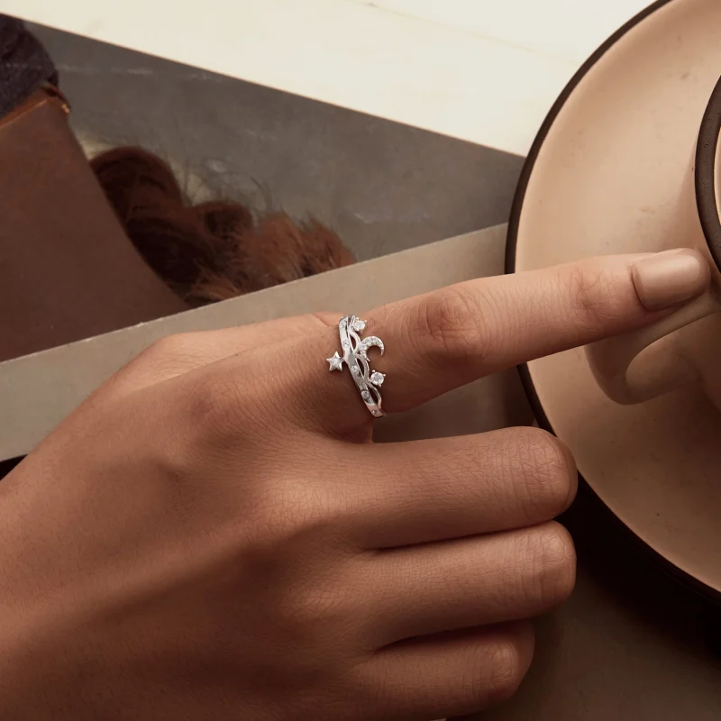 (image for) PANDORA Style Star and Moon Ring - SCR1046 - View 5