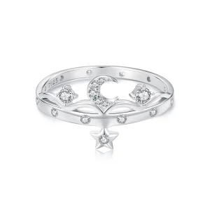 (image for) PANDORA Style Star and Moon Ring - SCR1046