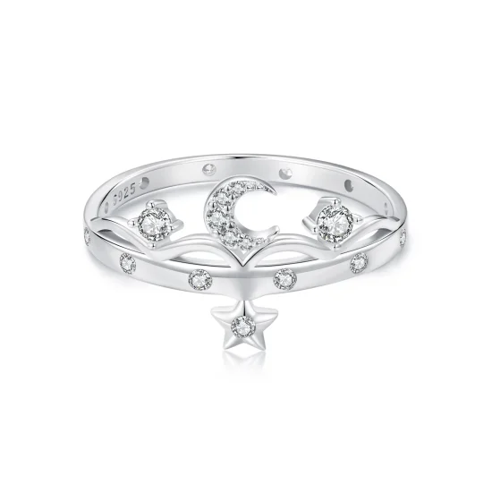 (image for) PANDORA Style Star and Moon Ring - SCR1046